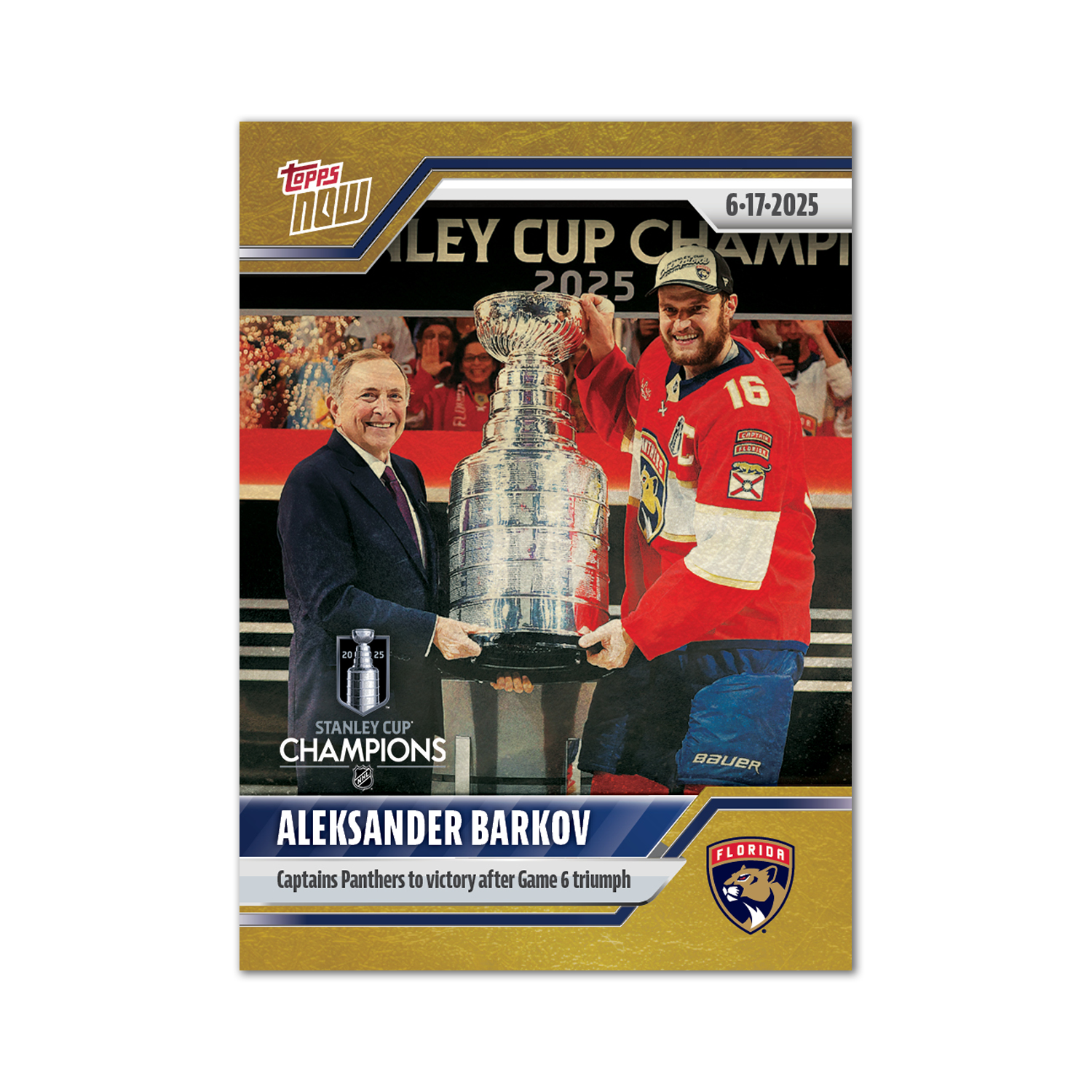 Aleksander Barkov - 2024-25 NHL Topps NOW - Sticker # 209 Pack - PR: 660 - Image 2