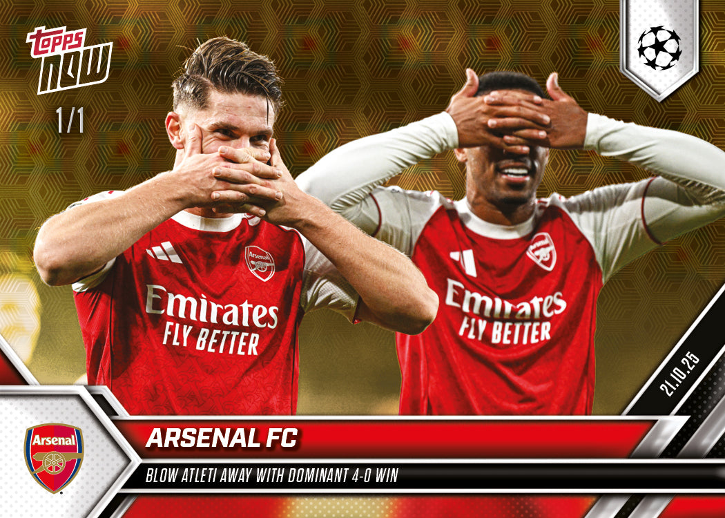 Arsenal FC - 2025-26 UCL Topps NOW - Card 36 - PR: 1493 - Image 2