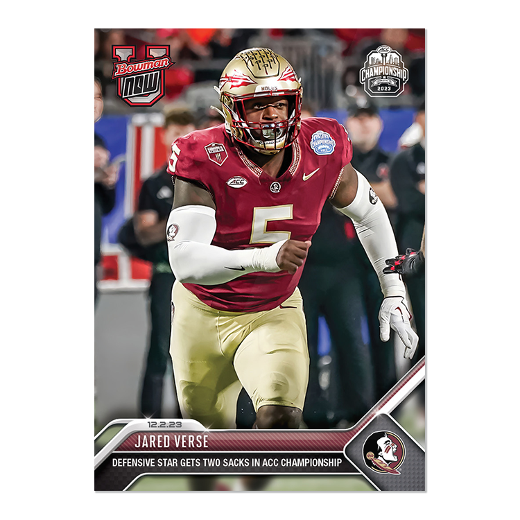 Jared Verse - 2023 Bowman U NOW Football Card 38 - PR: 546