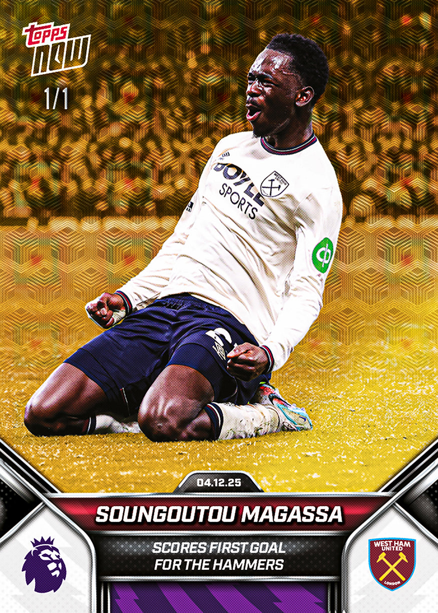 Soungoutou Magassa - 2025-26 Premier League Topps NOW - Card 74 - PR: 178 - Image 2