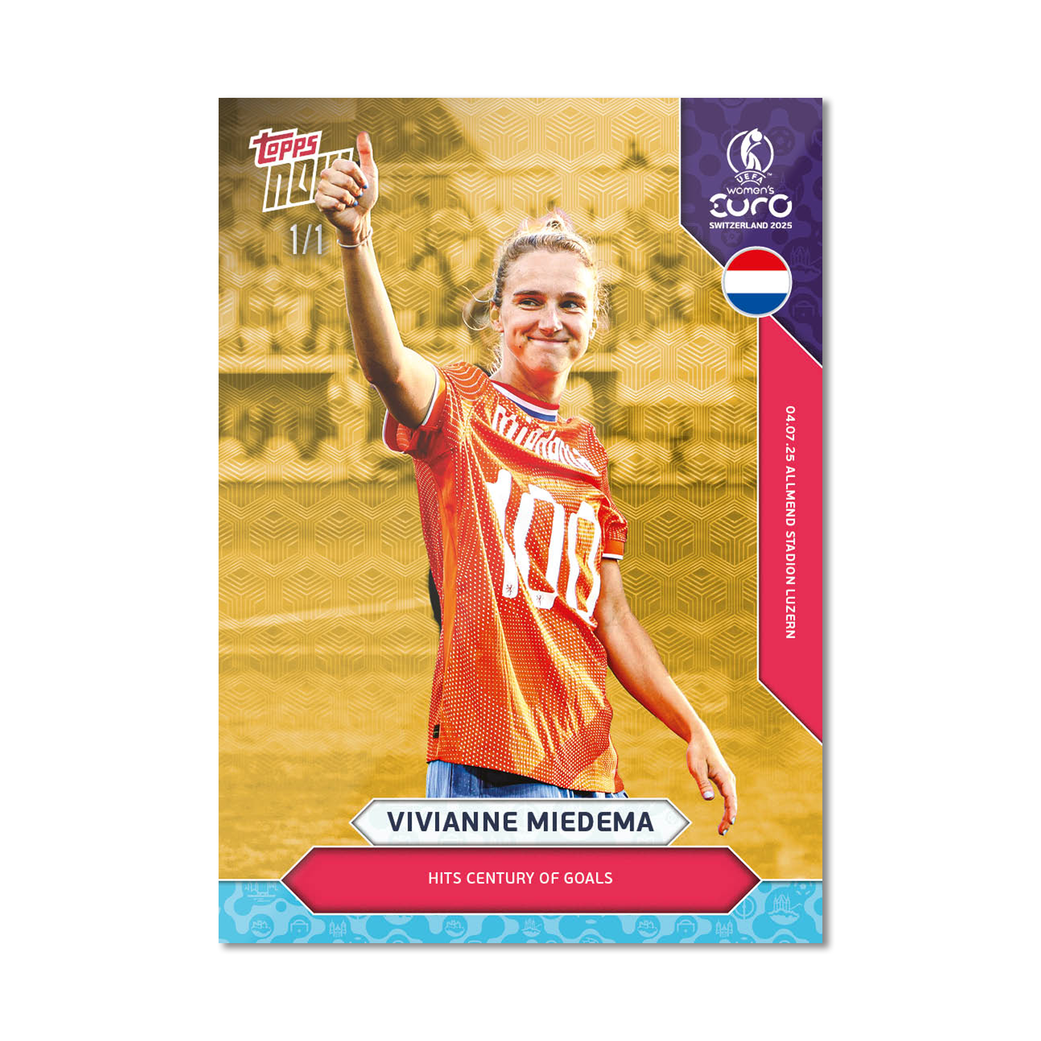 Alternative view of Vivianne Miedema - UEFA Women’s EURO 2025™ Topps NOW - Card 6 - PR: 444