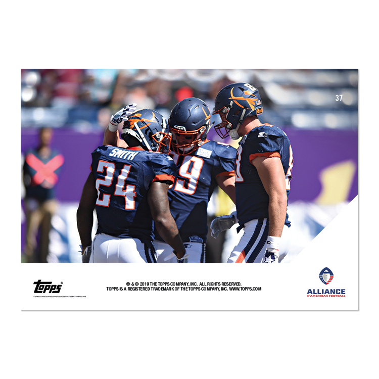 Alternative view of Orlando Apollos - AAF TOPPS NOW Card 37 - Print Run: 251
