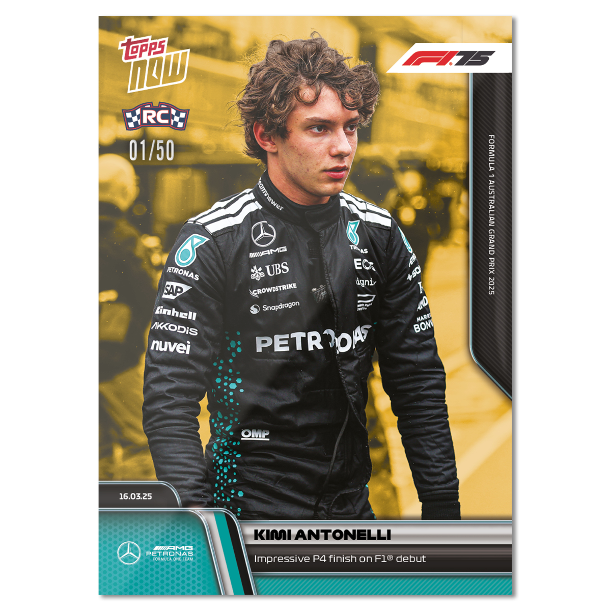 Kimi Antonelli - 2025 Formula 1 Topps NOW Card 14 - PR: 7291 - Image 7