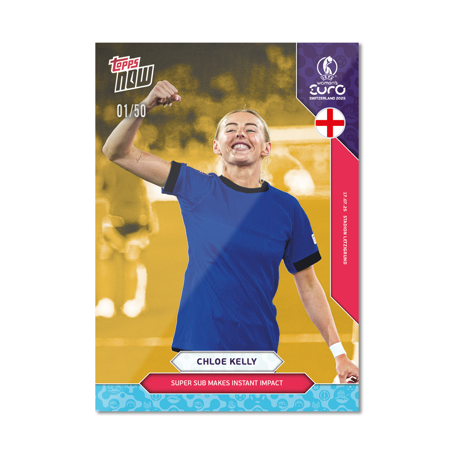 Chloe Kelly - UEFA Women’s EURO 2025™ Topps NOW - Card 21 - PR: 166 - Image 6