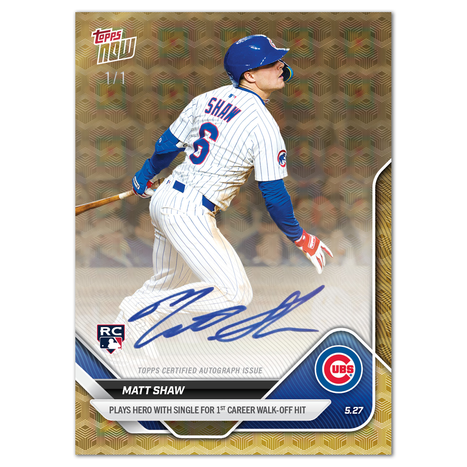 Matt Shaw - 2025 MLB Topps NOW - Card 225 - LOOK FOR AUTOS - PR: 2267 - Image 2