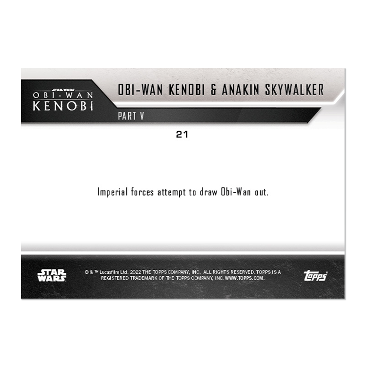 2022 Topps Now Star Wars: Obi-Wan Kenobi 5-Card Pack (Part V) - PR: 1054 - Image 3