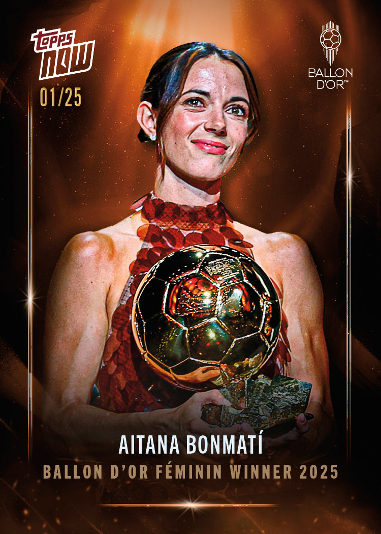 Aitana Bonmatí - 2025 Ballon d'Or Topps NOW - Card 2 - LOOK FOR RELICS & AUTO - PR: 2839 - Image 10