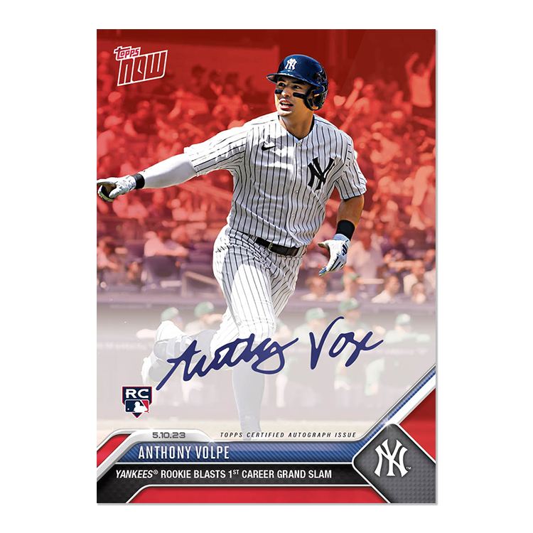 On-Card Autograph # to 99 or Lower - Anthony Volpe - 2023 MLB TOPPS NOW Card 264 - Image 7