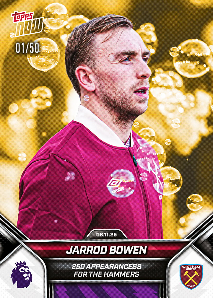 Jarrod Bowen - 2025-26 Premier League Topps NOW - Card 53 - PR: 467 - Image 6