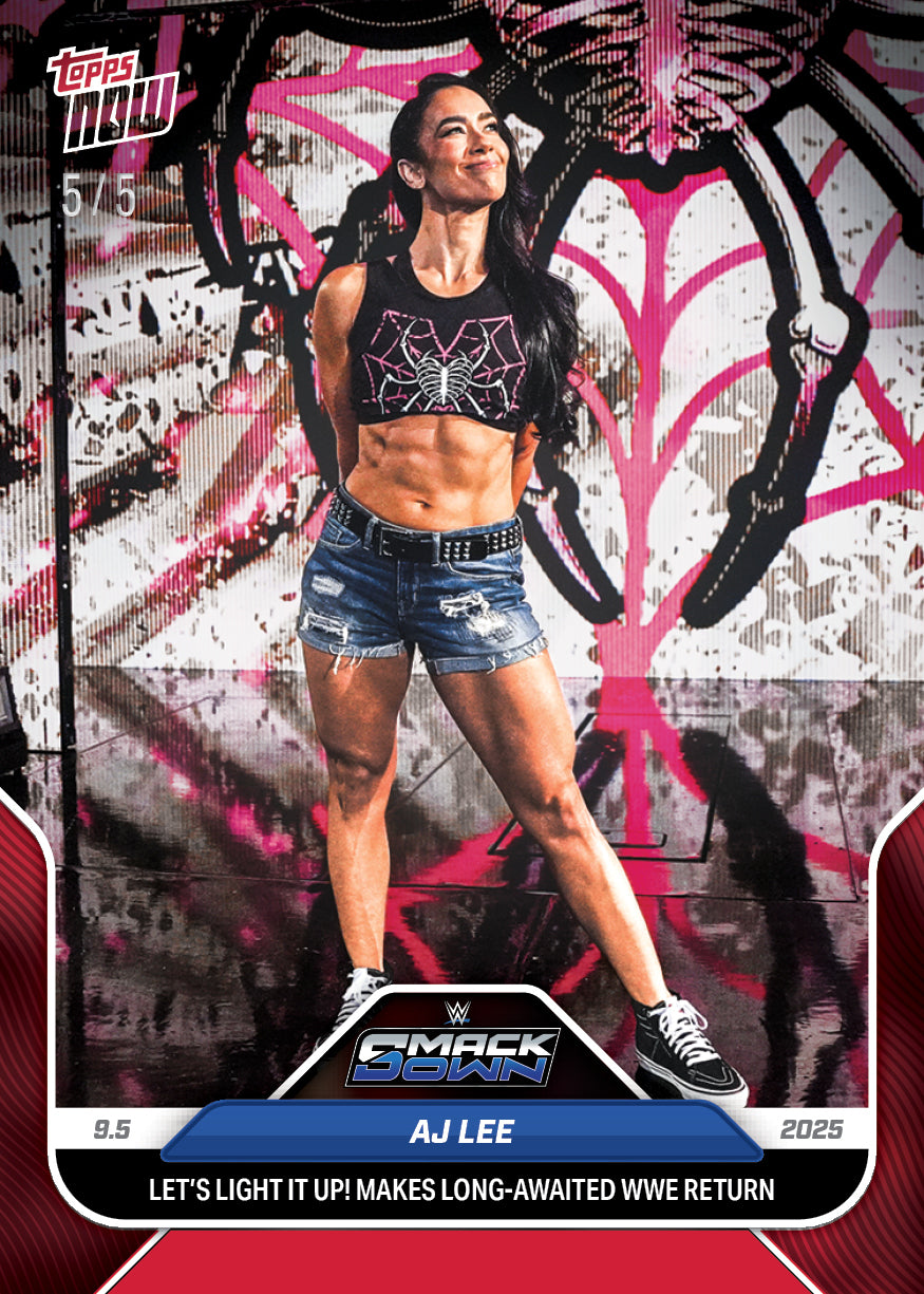 AJ Lee - 2025 WWE Topps NOW - Card 92 - PR: 14948 - Image 3