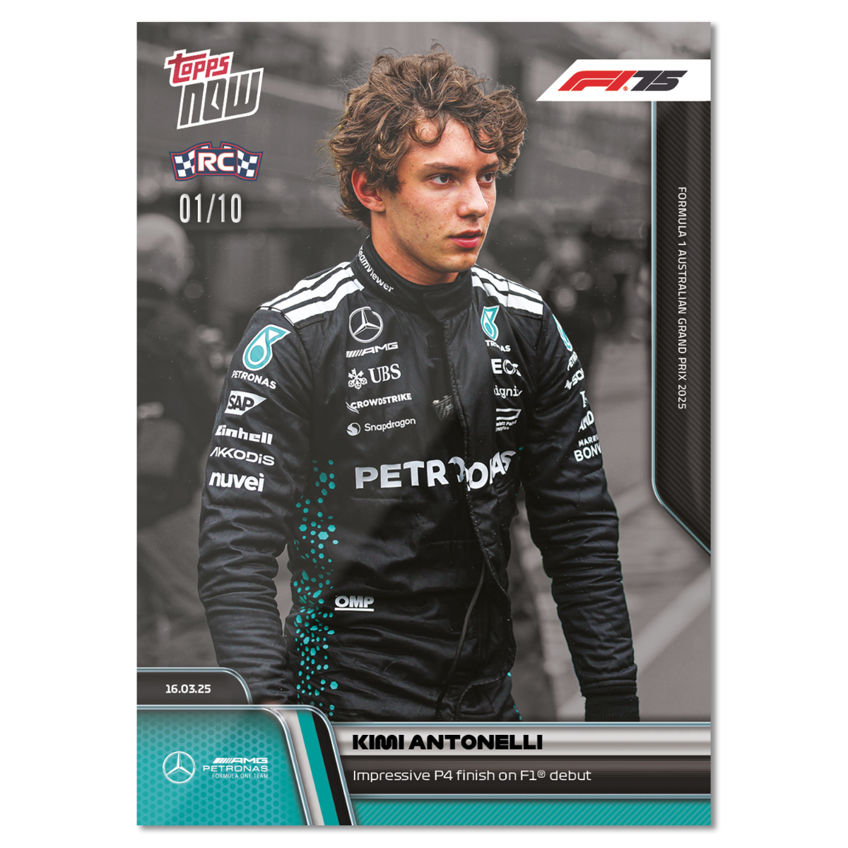 Kimi Antonelli - 2025 Formula 1 Topps NOW Card 14 - PR: 7291 - Image 5