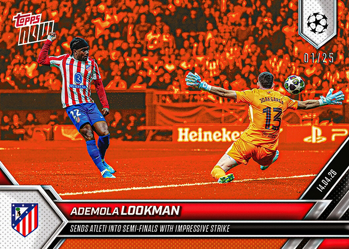 Ademola Lookman - 2025-26 UCL Topps NOW - Card 122 - PR: 386 - Image 5