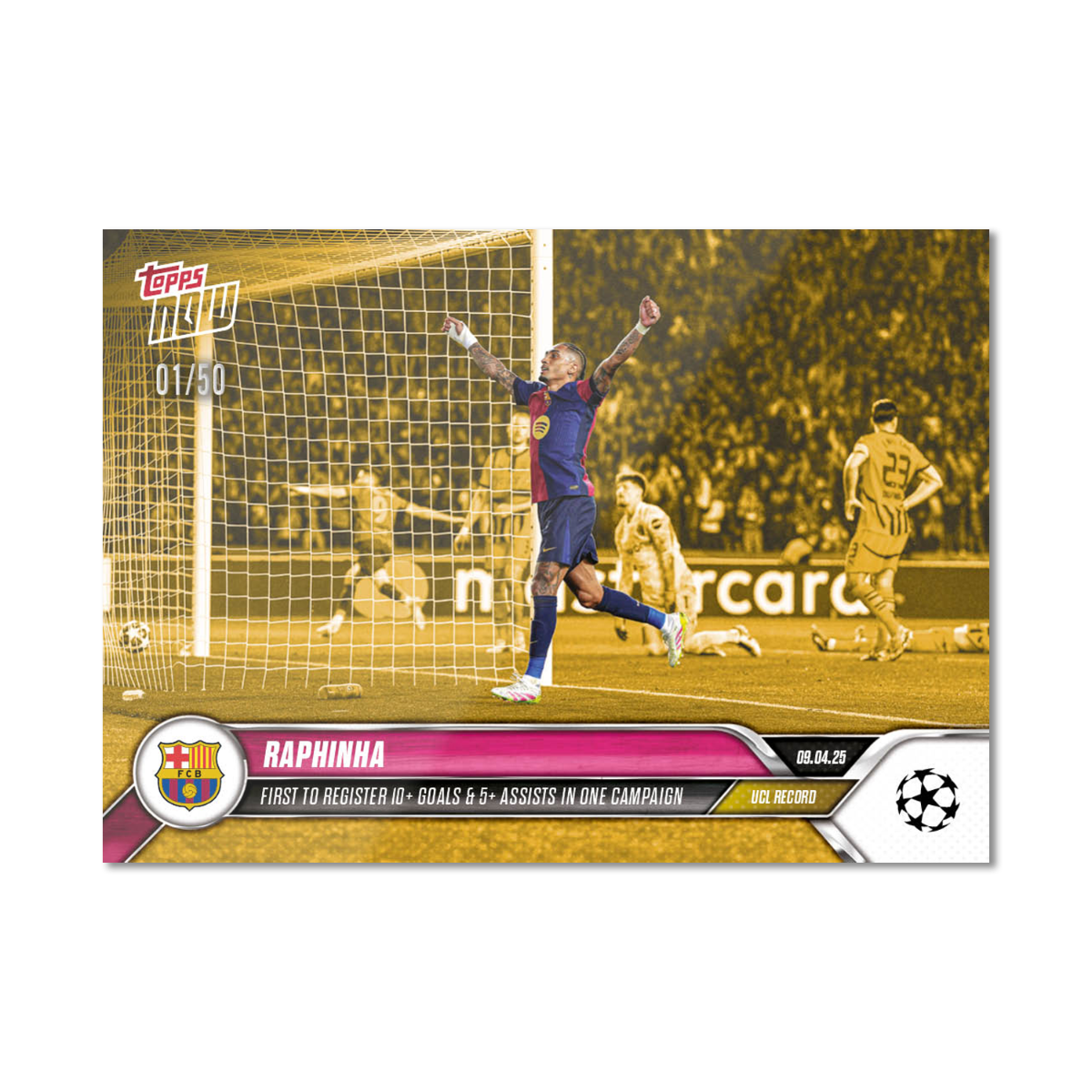 Raphinha - 2024-25 UCL Topps NOW - Card 135 - PR: 426 - Image 6