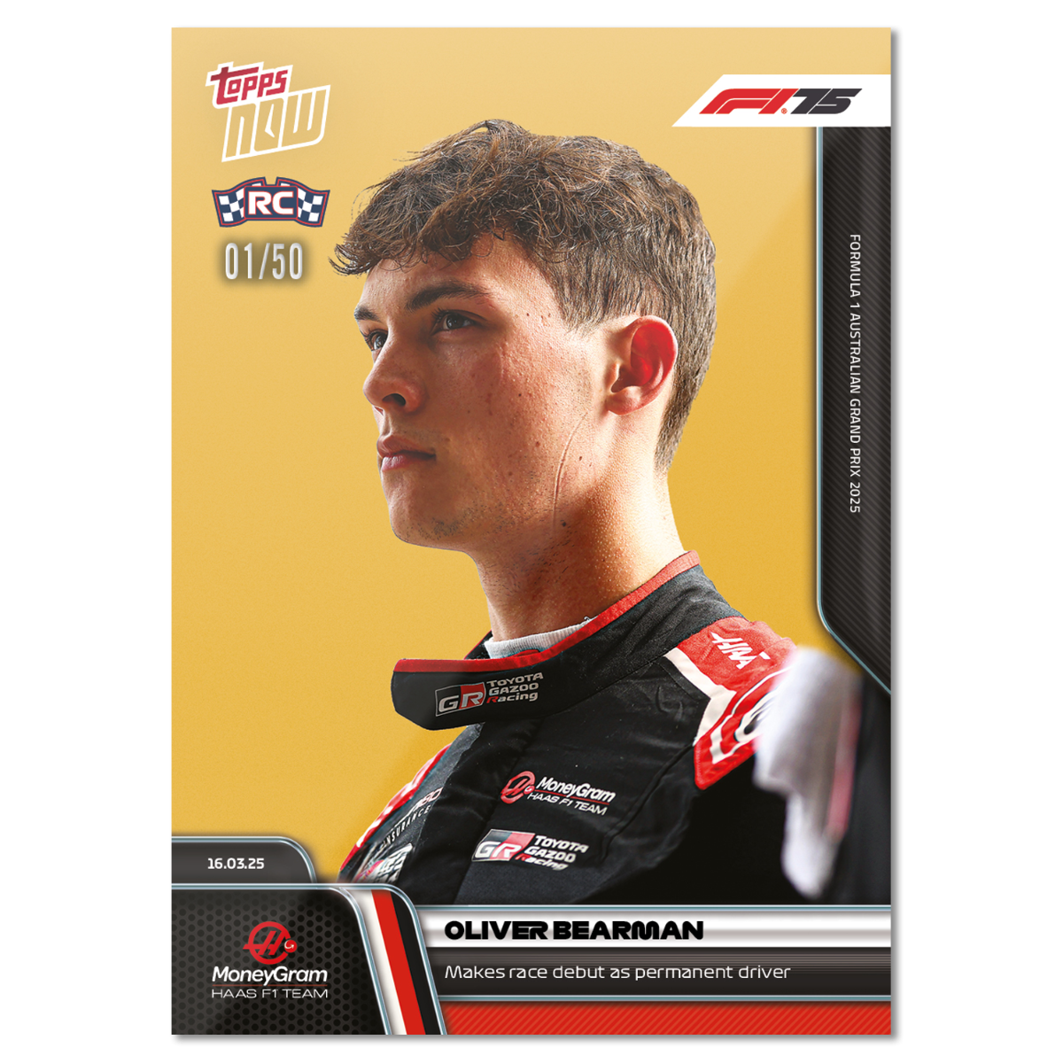 Oliver Bearman - 2025 Formula 1 Topps NOW Card 19 - PR: 1896 - Image 7