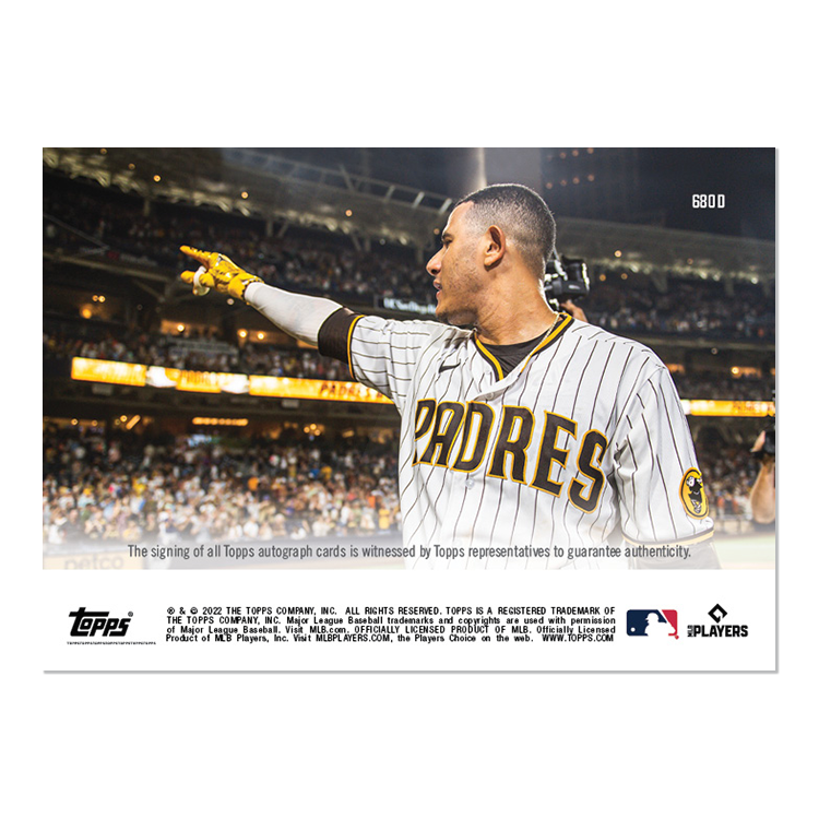 On-Card Auto # to 10 - Manny Machado - 2022 MLB TOPPS NOW Card 680D - Image 2