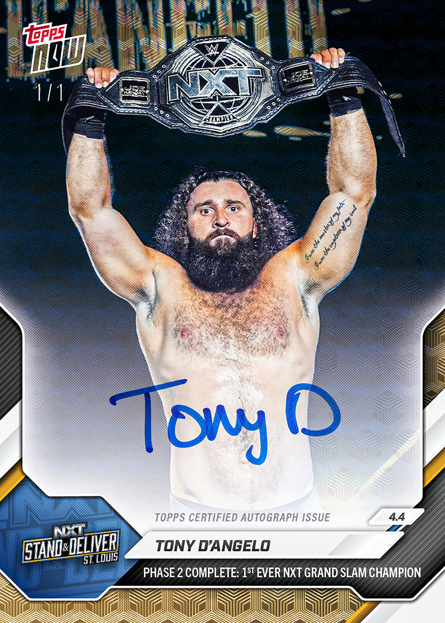 Tony D'Angelo - 2026 WWE Topps NOW - Card 35 - PR: 615 - Image 2