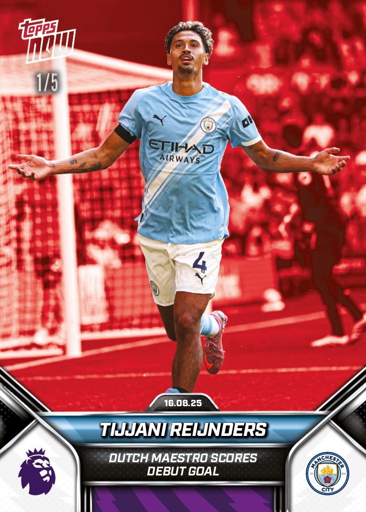 Tijjani Reijnders - 2025-26 Premier League Topps NOW - Card 1 - PR: 867 - Image 3