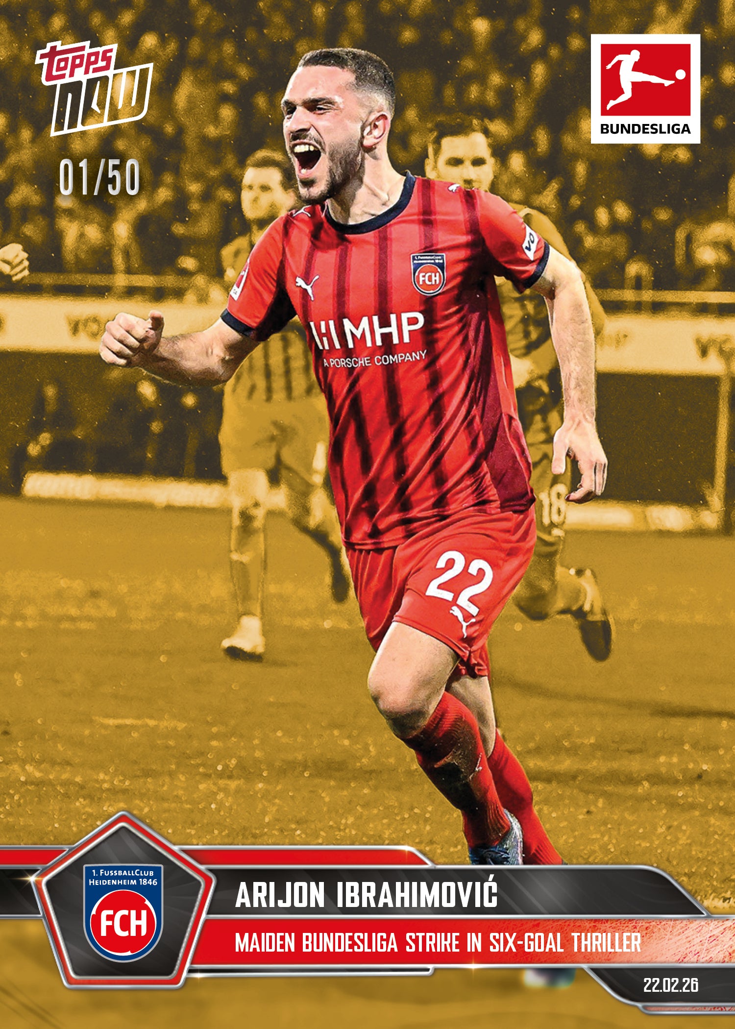 Arijon Ibrahimović- 2025-26 Bundesliga Topps NOW - Card 132 - PR: 115 - Image 6