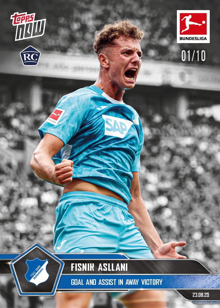 Fisnik Asllani - 2025-26 Bundesliga Topps NOW - Card 10 - PR: 348 - Image 4