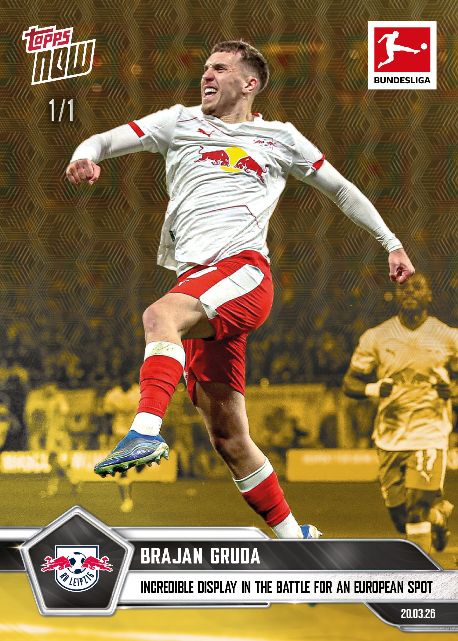 Brajan Gruda - 2025-26 Bundesliga Topps NOW - Card 152 - PR: 110 - Image 2