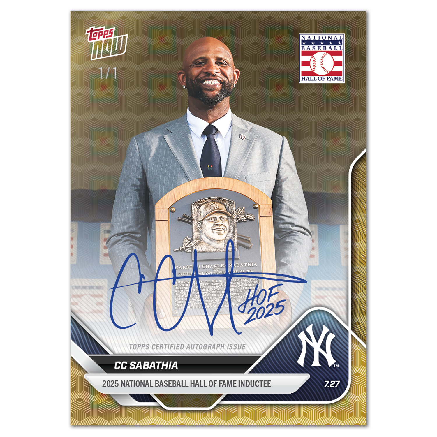 CC Sabathia - 2025 MLB Topps NOW - Card 473 - LOOK FOR AUTOS - PR: 2144 - Image 2
