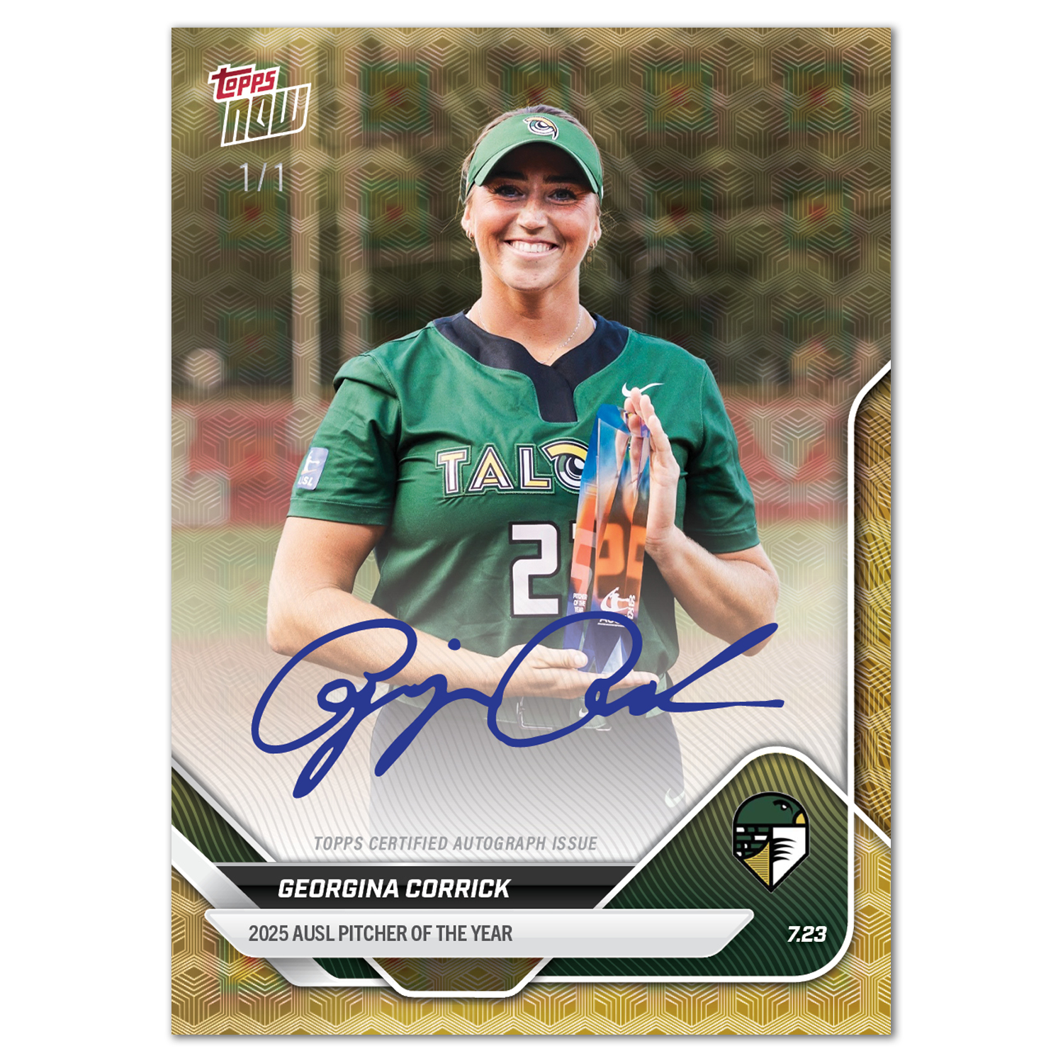 Georgina Corrick - 2025 AUSL Topps NOW - Card 26 - LOOK FOR AUTOS - PR: 829 - Image 2