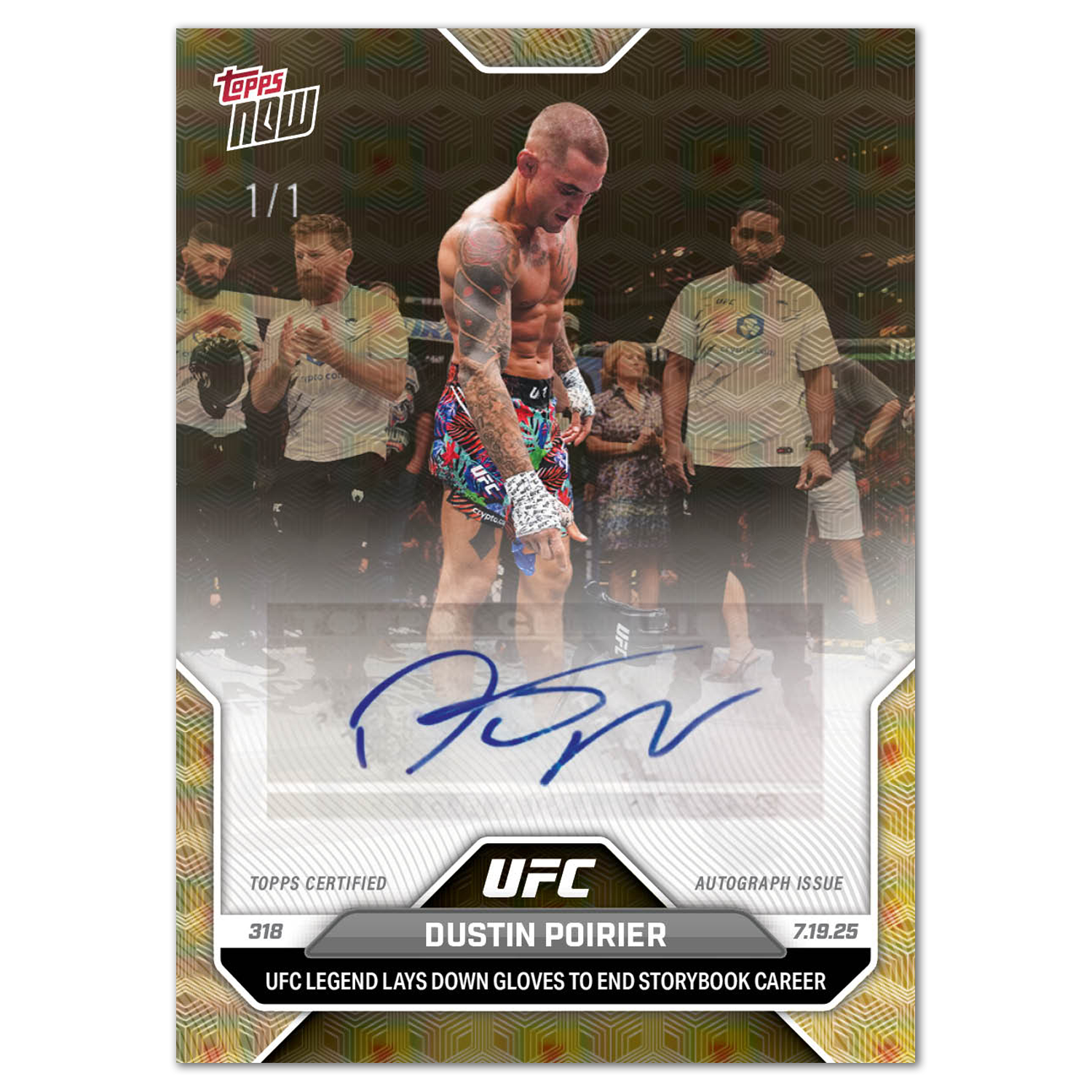 Dustin Poirier - 2025 UFC Topps NOW - Card 23 - LOOK FOR AUTOS - PR: 5420 - Image 2