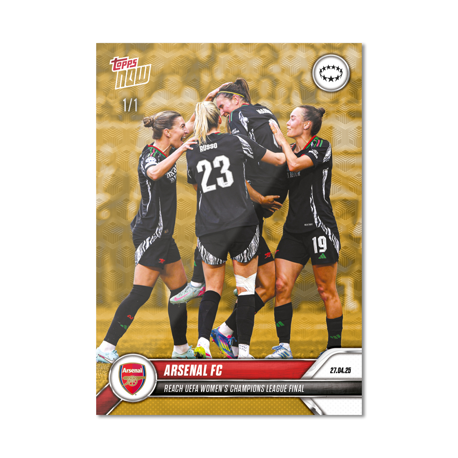 Arsenal FC - 2024-25 UWCL Topps NOW - Card 26 - PR: 313 - Image 2