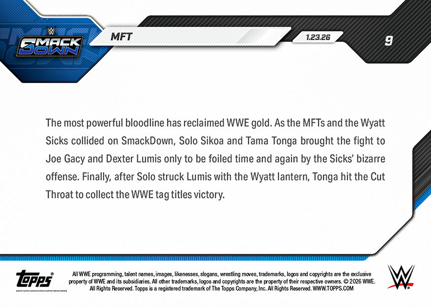 MFT - 2026 WWE Topps NOW - Card 9 - PR: 577 - Image 2