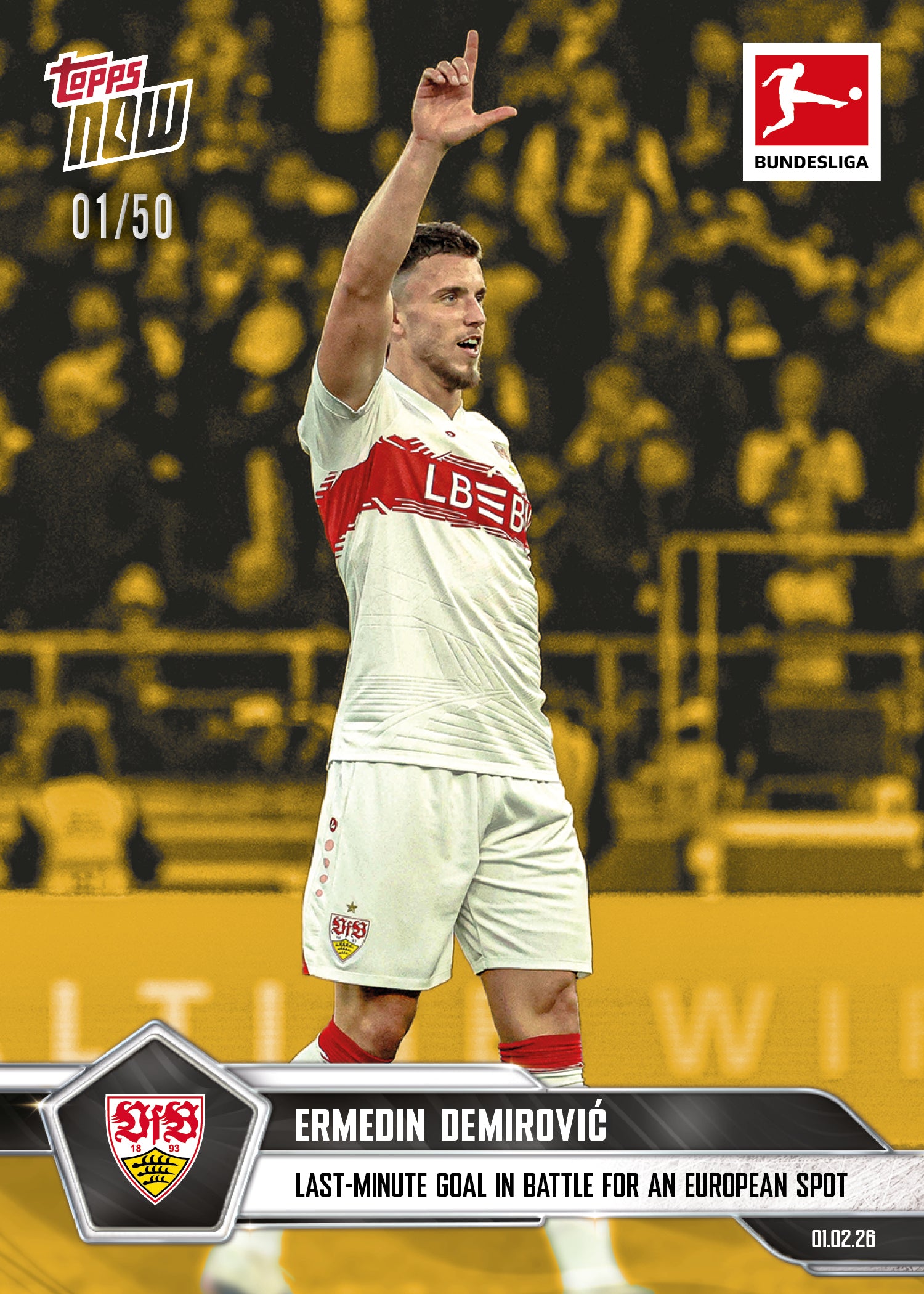 Ermedin Demirović - 2025-26 Bundesliga Topps NOW - Card 116 - PR: 235 - Image 6