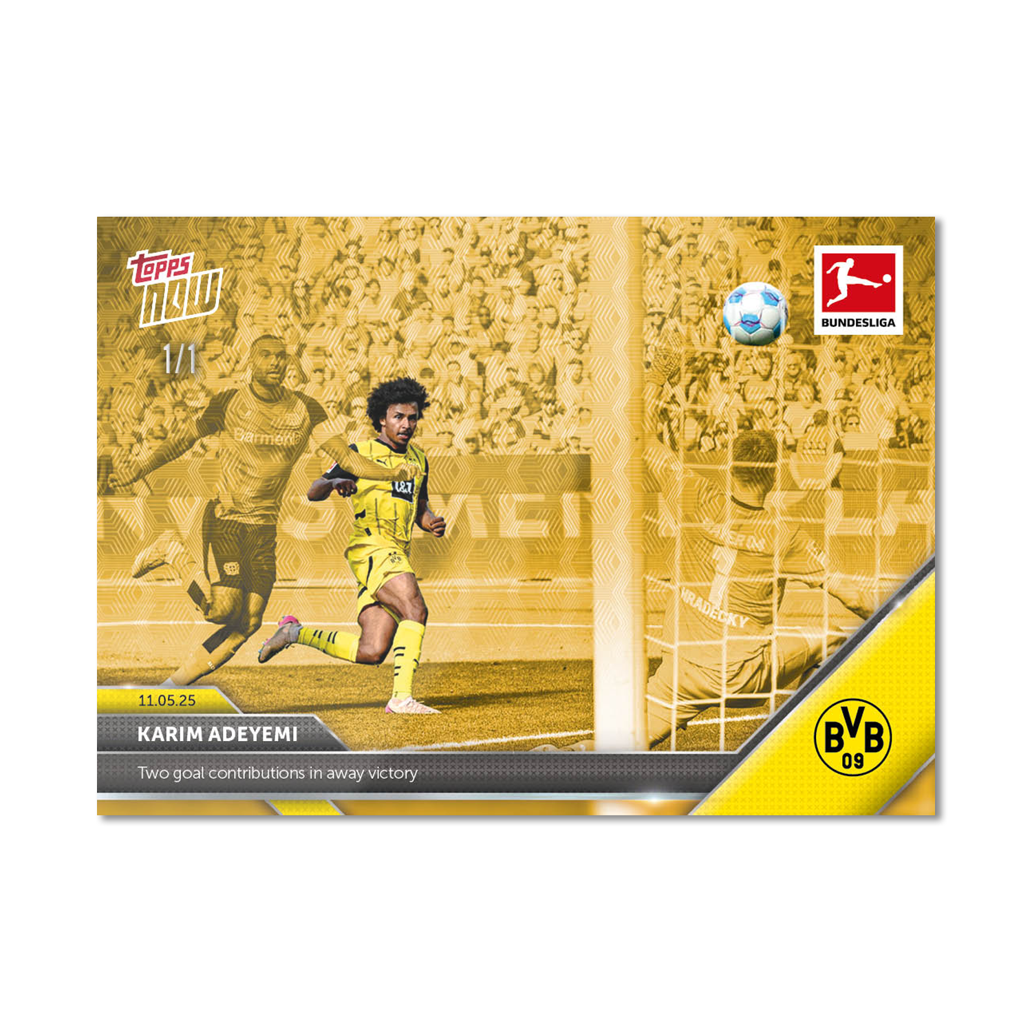 Karim Adeyemi - 2024-25 Bundesliga Topps NOW - Card 185 - PR: 140 - Image 2