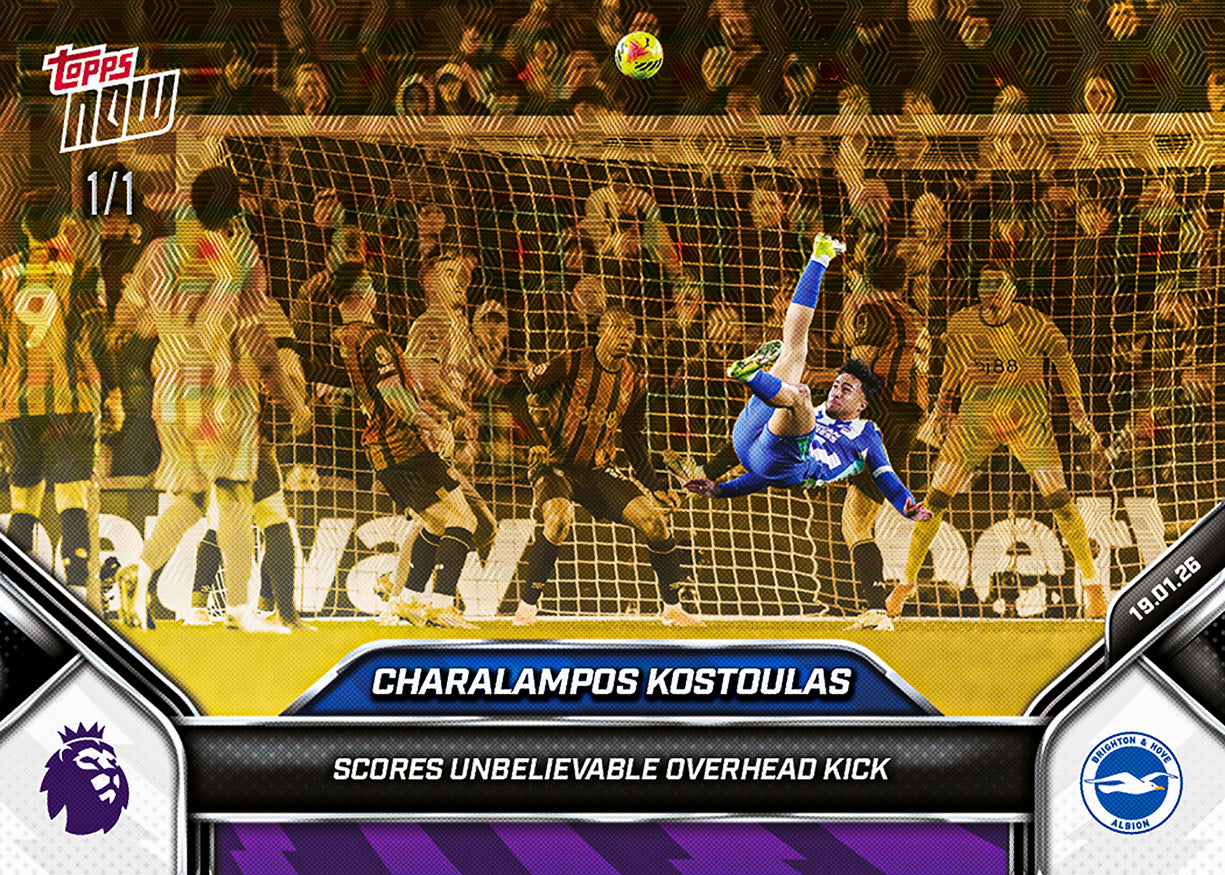 Charalampos Kostoulas - 2025-26 Premier League Topps NOW - Card 113 - PR: 452 - Image 2