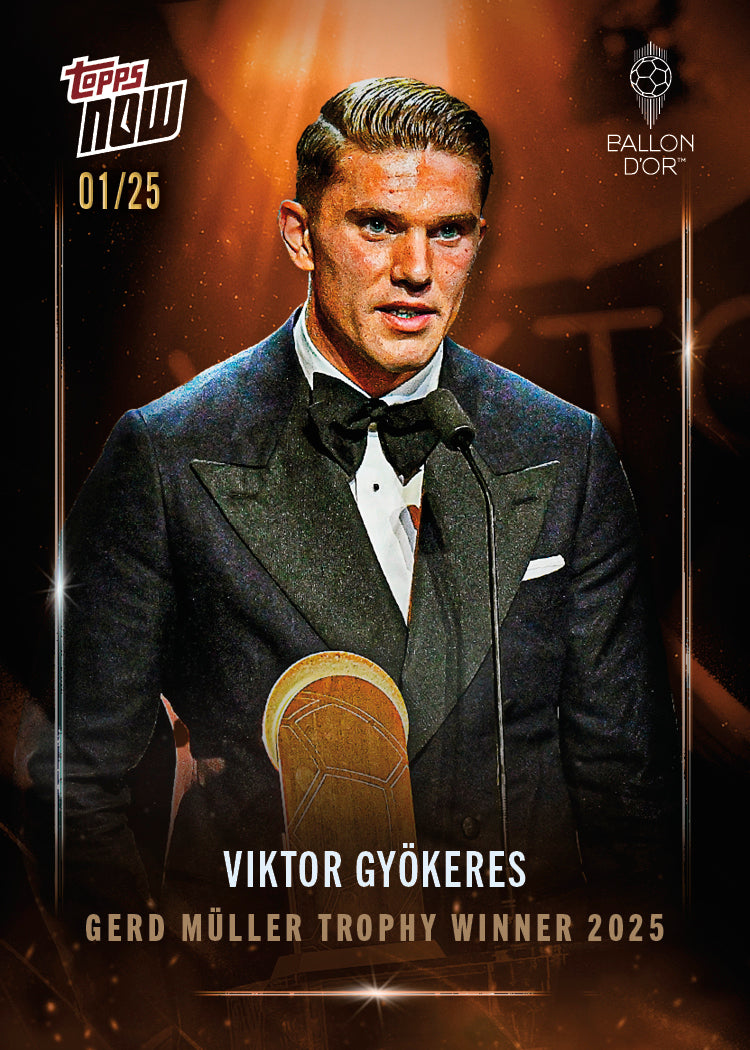Viktor Gyökeres - 2025 Ballon d'Or Topps NOW - Card 3 - LOOK FOR AUTO & RELICS - PR: 954 - Image 10
