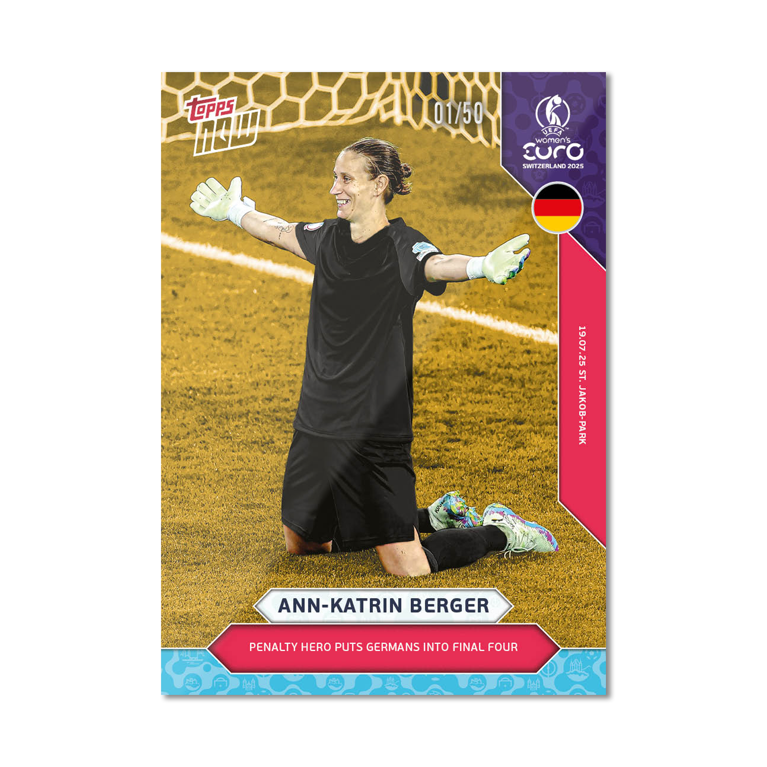 Ann-Katrin Berger - UEFA Women’s EURO 2025™ Topps NOW - Card 24 - PR: 234 - Image 6