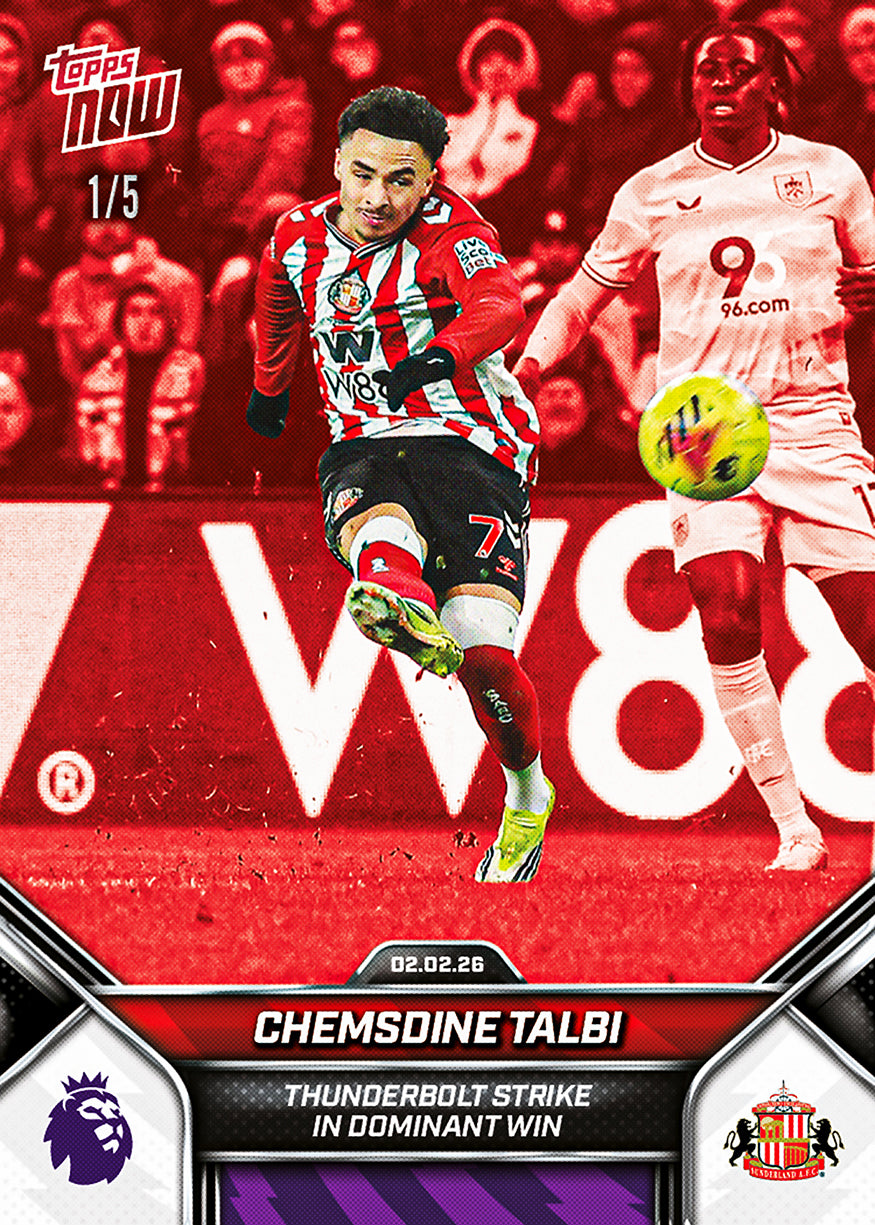 Chemsdine Talbi - 2025-26 Premier League Topps NOW - Card 127 - PR: 459 - Image 3