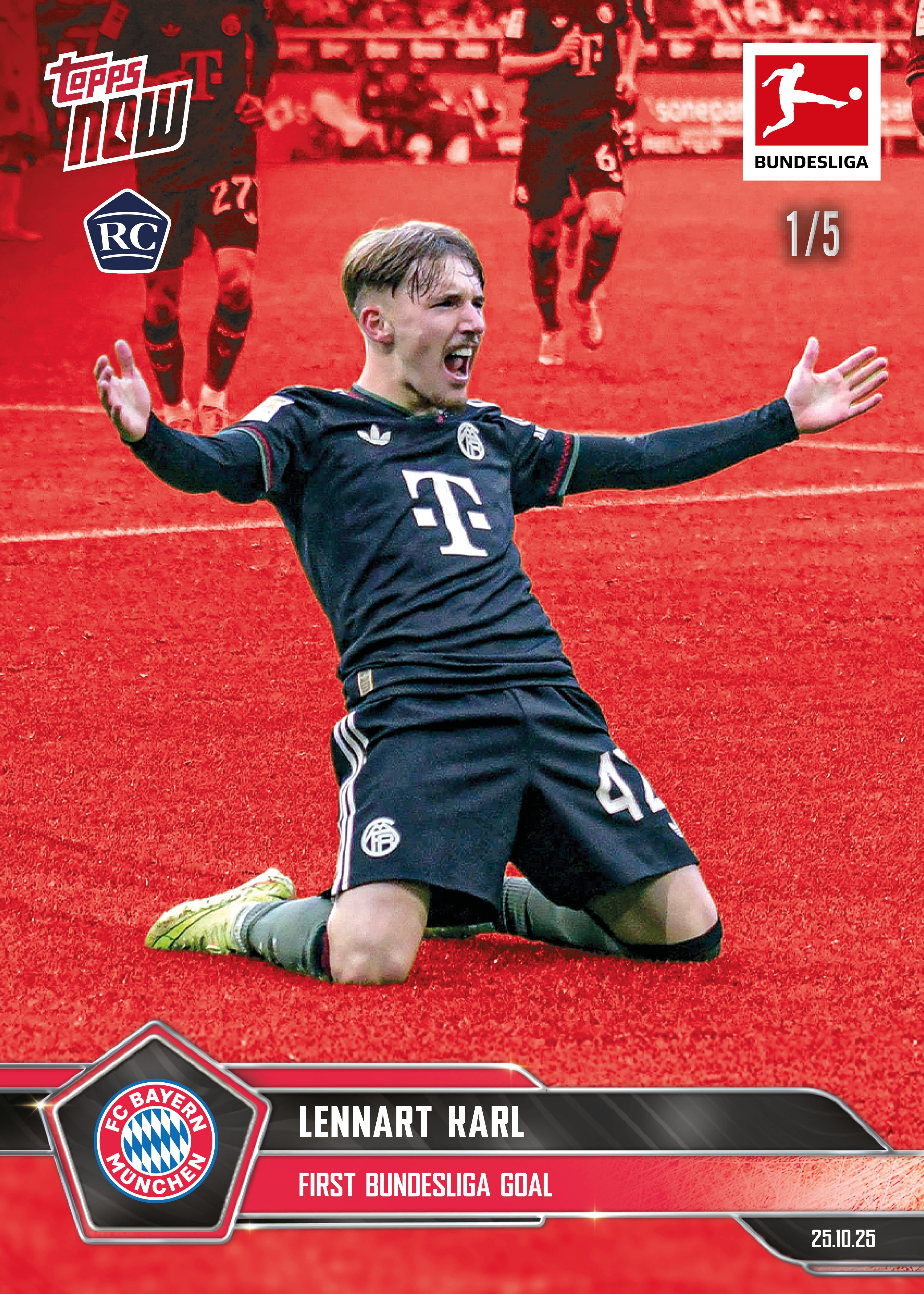 Lennart Karl - 2025-26 Bundesliga Topps NOW - Card 50 - PR: 6508 - Image 3