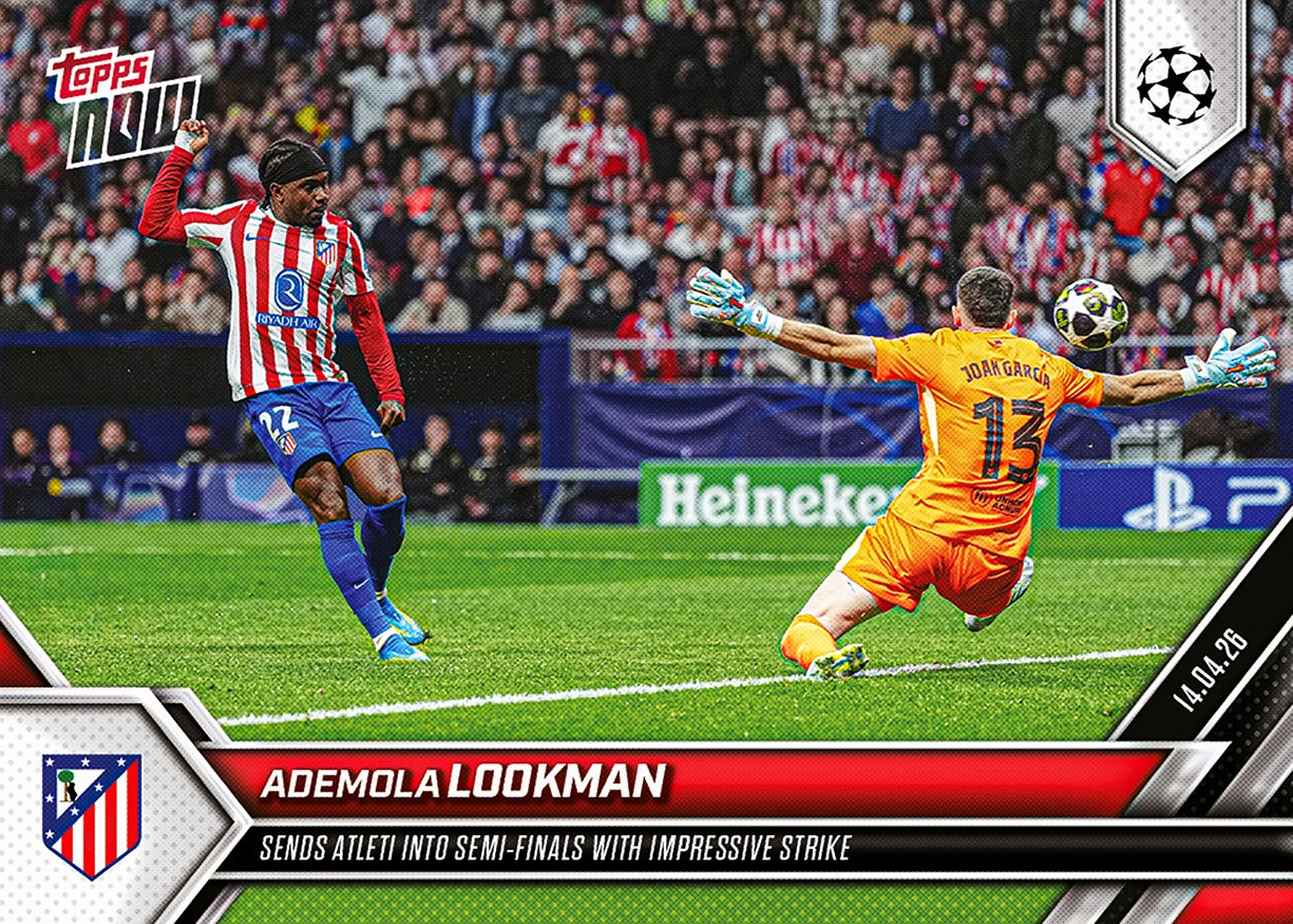 Ademola Lookman - 2025-26 UCL Topps NOW - Card 122 - PR: 386