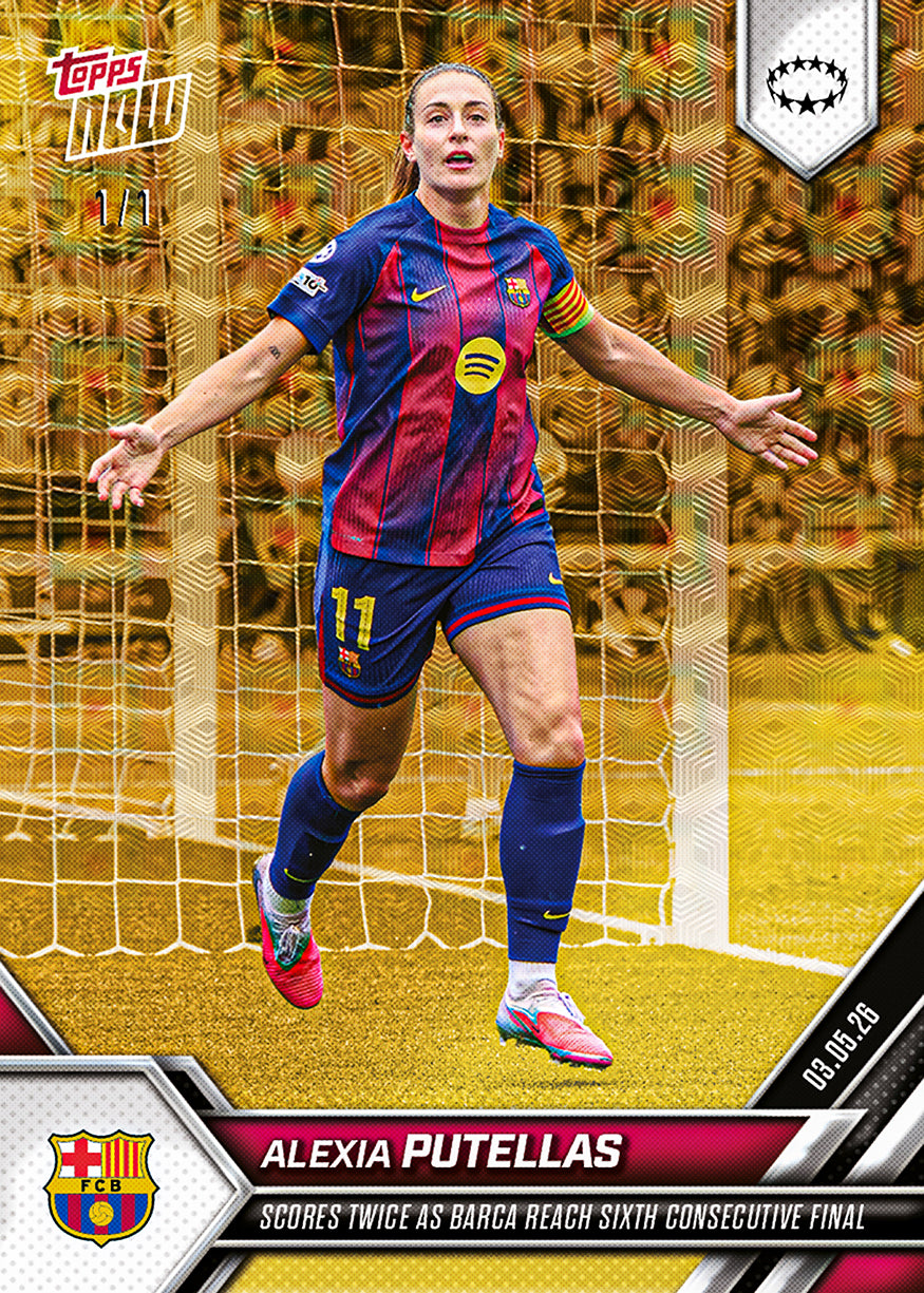 Alternative view of Alexia Putellas - 2025-26 UWCL Topps NOW - Card 29 - PR: 906