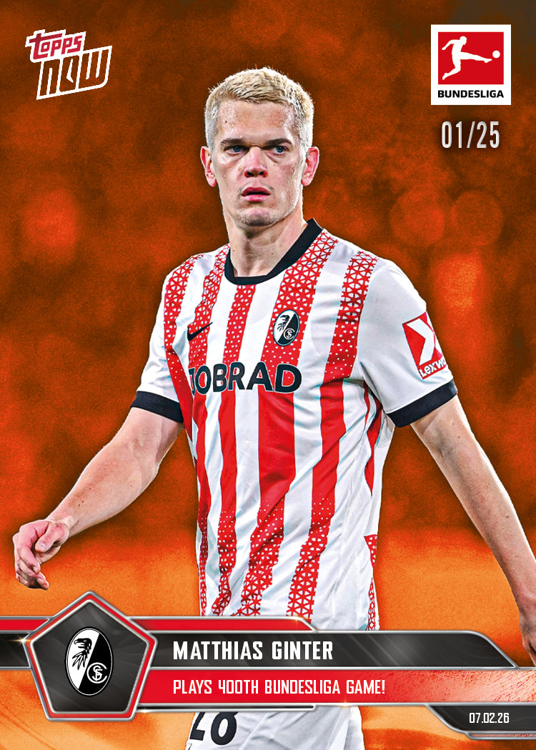 Matthias Ginter - 2025-26 Bundesliga Topps NOW - Card 118 - PR: 156 - Image 5