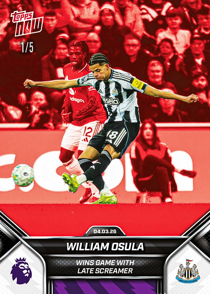William Osula - 2025-26 Premier League Topps NOW - Card 153 - PR: 396 - Image 3