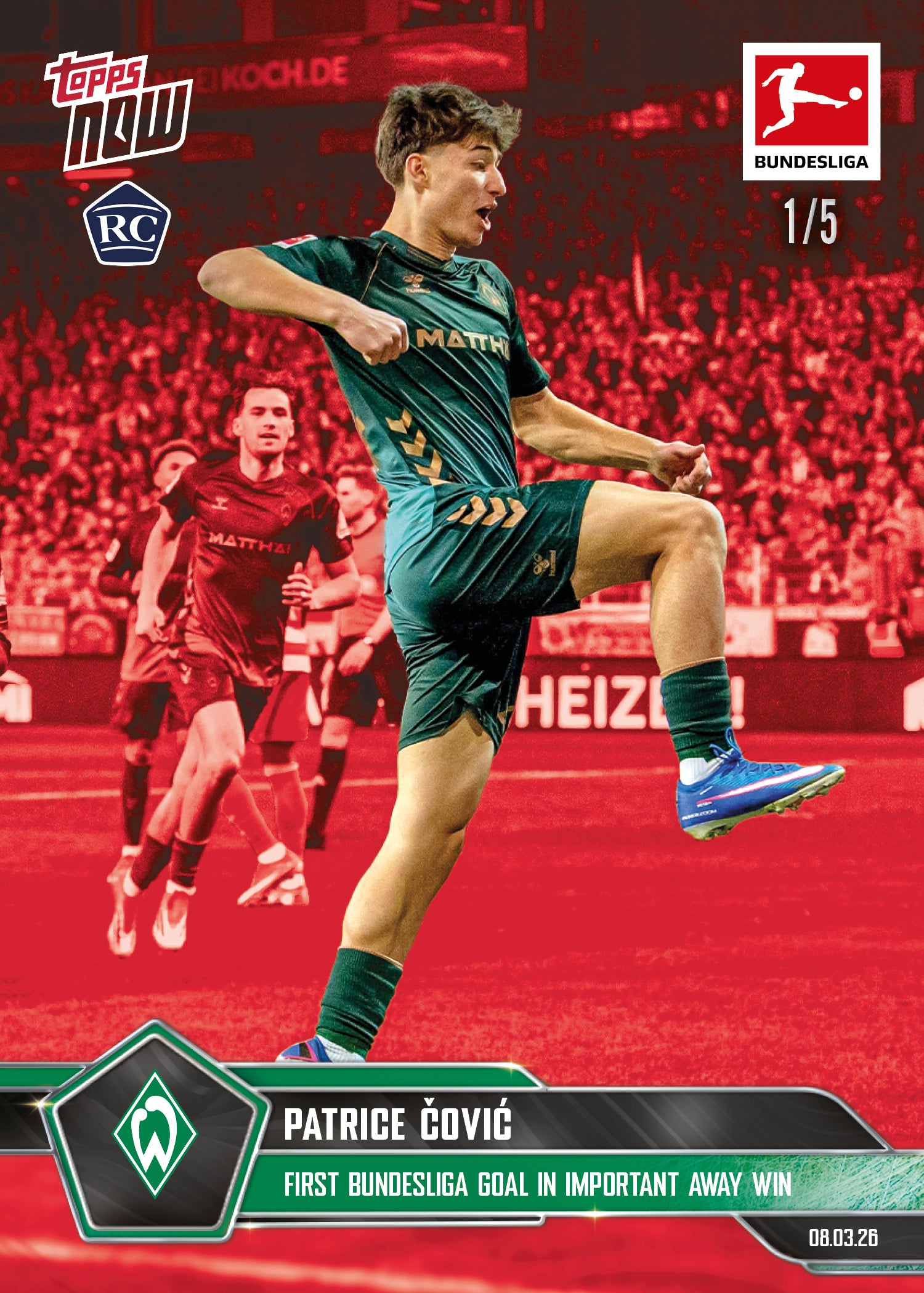 Patrice Čović- 2025-26 Bundesliga Topps NOW - Card 145 - PR:742 - Image 3