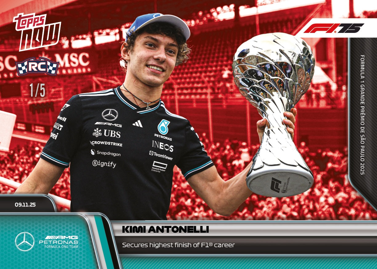 Kimi Antonelli - 2025 Formula 1 Topps NOW - Card 76 - PR: 3876 - Image 3