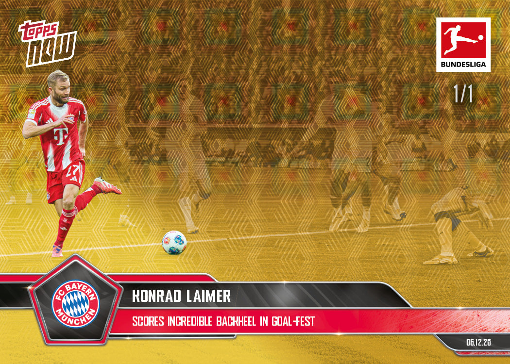 Konrad Laimer - 2025-26 Bundesliga Topps NOW - Card 74 - PR: 299 - Image 2