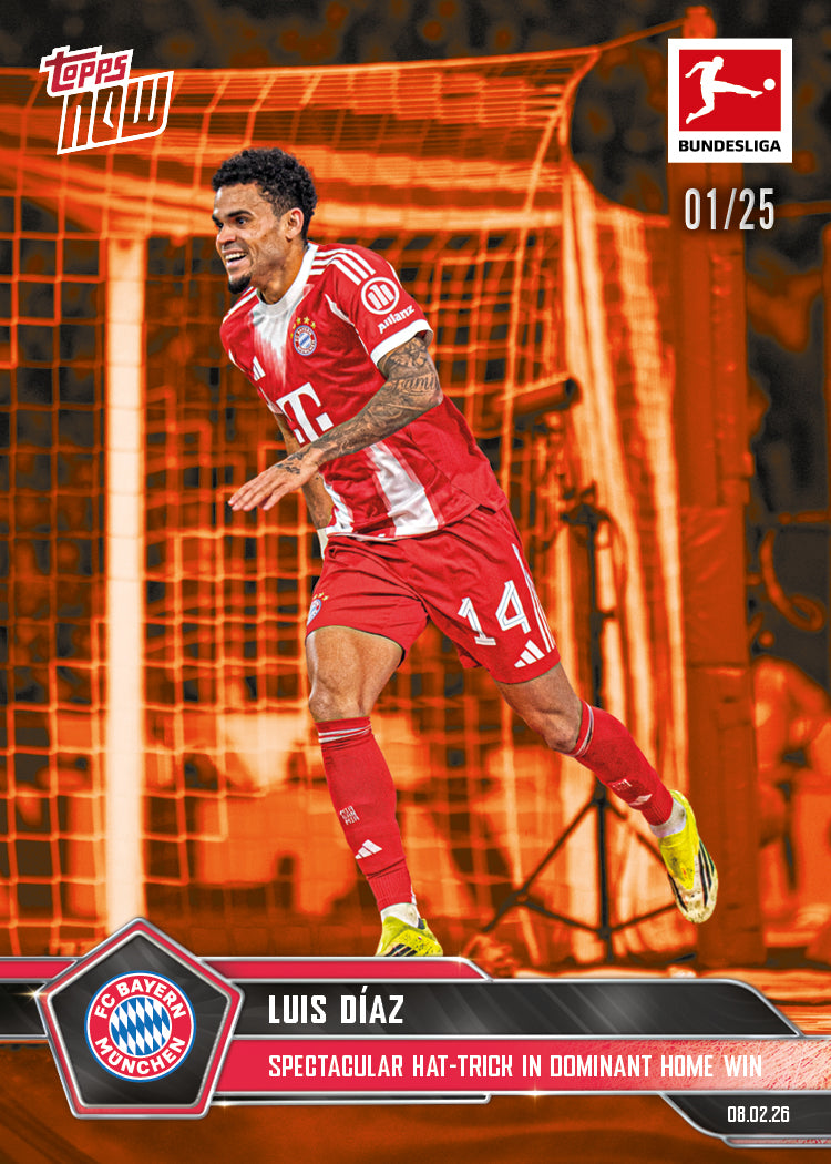 Luis Díaz - 2025-26 Bundesliga Topps NOW - Card 120 - PR: 469 - Image 5