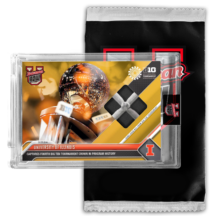 Game-used Net Relic # to 49 or Lower - University of Illinois - 2023-24 Bowman U Now Card 73