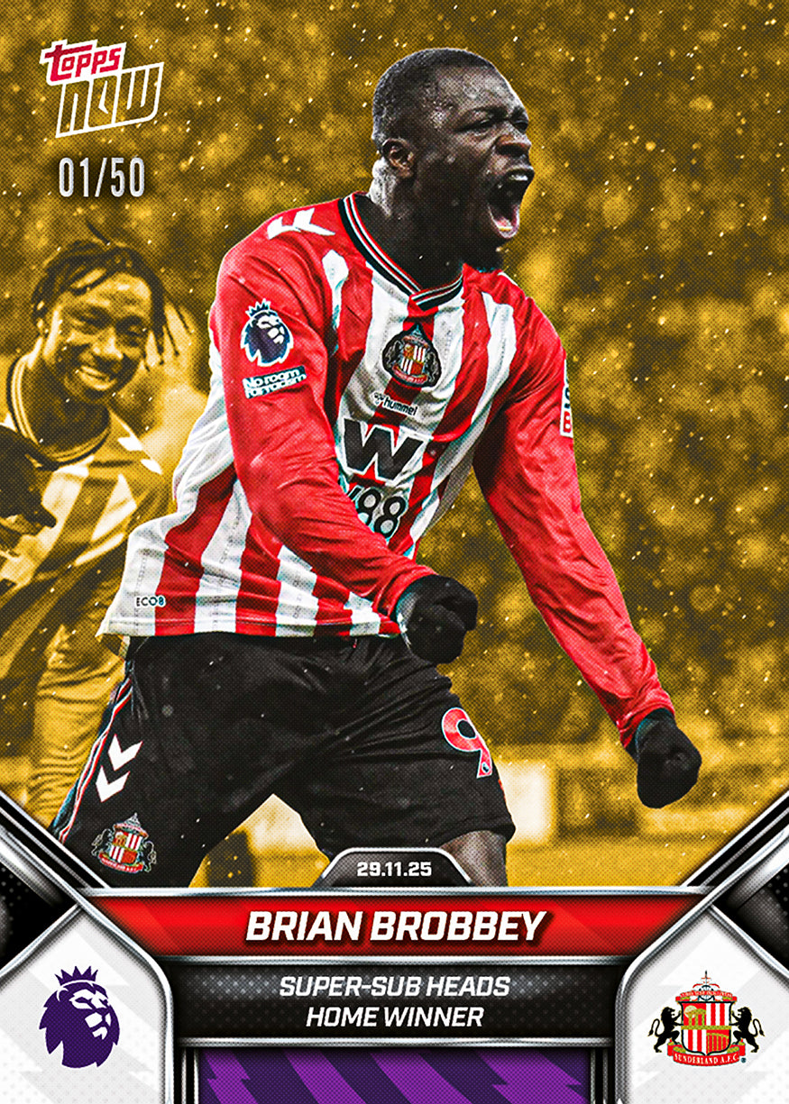 Brian Brobbey - 2025-26 Premier League Topps NOW - Card 65 - PR: 376 - Image 6