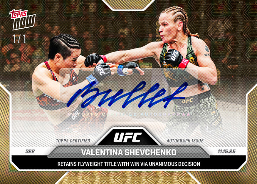 Alternative view of Valentina Shevchenko - 2025 UFC Topps NOW - Card 38 - PR: 718