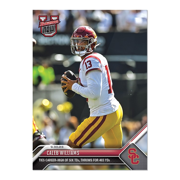 Caleb Williams - 2023 Bowman U NOW Football Card 10 - PR: 4084