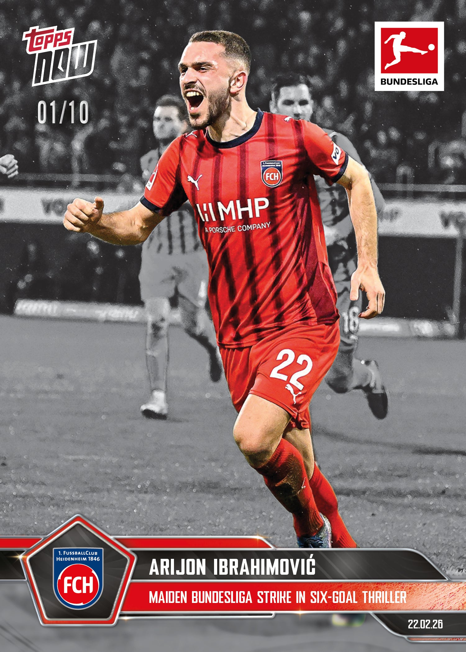 Arijon Ibrahimović- 2025-26 Bundesliga Topps NOW - Card 132 - PR: 115 - Image 4