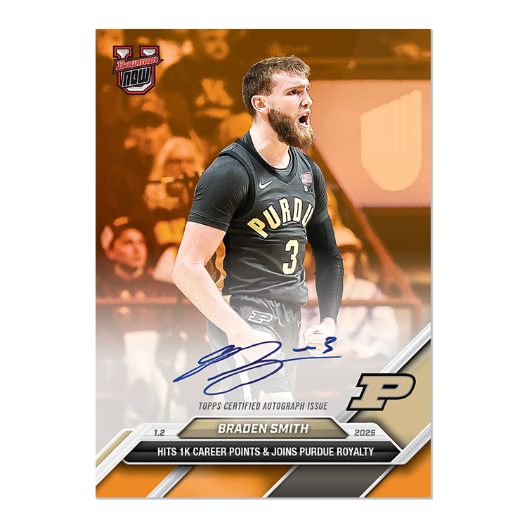 On-Card Autograph # to 49 or Lower - Braden Smith - 2024 Bowman U Now Card 39 - Image 3